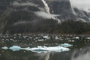 landskap vid tracy armfjordar i alaska usa