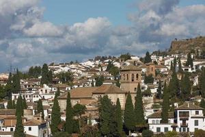 forntida arabisk fästning i Alhambra Granada Spanien foto