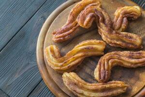 churros med chokladsås foto