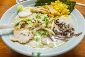 tonkotsu Ramen, japansk nudlar, kyushu, japan foto