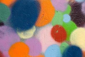 cirkel flerfärgad målad väggbakgrund foto