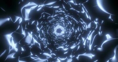 abstrakt blå energi tunnel av vågor lysande abstrakt bakgrund foto
