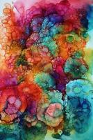 färgrik abstrakt korall rev ai generativ foto