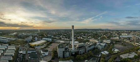 Drönare panorama av de hessian universitet stad darmstadt i Tyskland foto