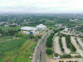 bogor, indonesien - 2022. sport hall i de stad av bogor foto