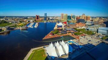 stadens centrum baltiimore stad horisont stadsbild av maryland foto