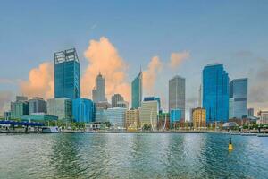 perth stadens centrum stad horisont stadsbild av Australien foto