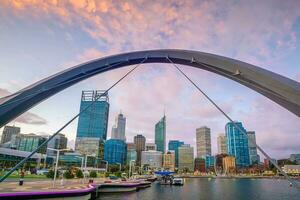 perth stadens centrum stad horisont stadsbild av Australien foto