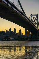 philadelphia stadens centrum stad horisont, stadsbild av Pennsylvania foto