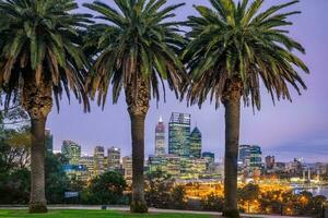 perth stadens centrum stad horisont stadsbild av Australien foto