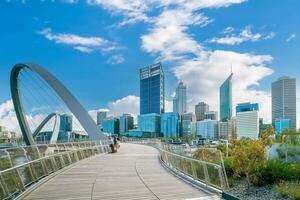 perth stadens centrum stad horisont stadsbild av Australien foto