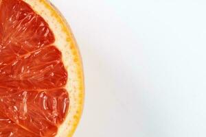 rubin röd grapefrukt skära närbild foto