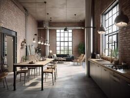 industriell loft horisont foto