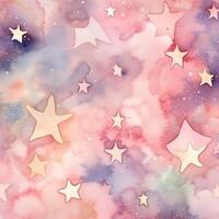 drömmande vattenfärg textur i rosa nyanser stjärna ai genererad foto