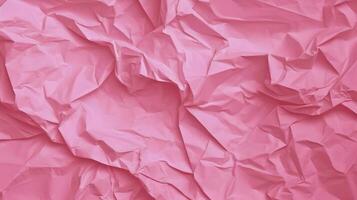 rosa skrynkliga textur papper ark bakgrund, skrynkliga röd papper bakgrund stänga upp, texturerad bakgrund färgrik handgjort kreativ konst abstrakt stil, generera ai foto