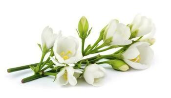 vit blommor, generera ai foto