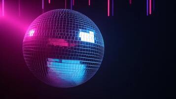 disko boll bakgrund. illustration ai generativ foto