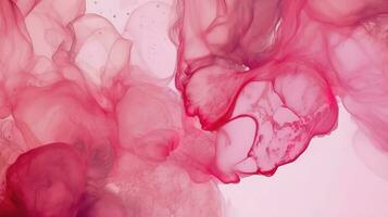 abstrakt alkohol bläck textur marmor stil bakgrund rosa och guld textur, rosa abstrakt alkohol bläck bakgrund vätska vattenfärg, generera ai foto