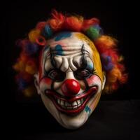 clown mask mental personlighet oordning ai genererad foto