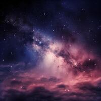 skönhet av ändlös universum fylld med stjärnor ai genererad foto