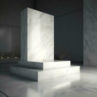 tömma marmor minimal podium foto
