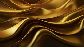 abstrakt bakgrund med 3d Vinka ljus guld och lila lutning silke tyg, ett abstrakt bild av en ljust färgad tyg, i de stil av mörk orange och ljus guld, generera ai foto