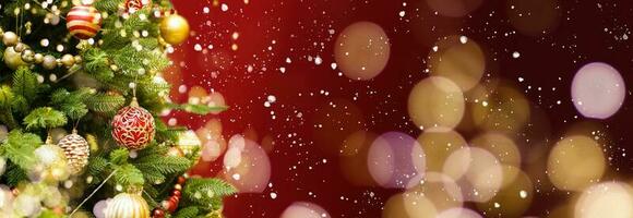 närbild av julgran dekorationer, jul träd och dekorationer jul bakgrund foto