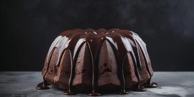 utsökt choklad kaka efterrätt ai genererad foto