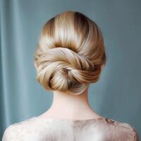 Foto av elegant chignon ai genererad