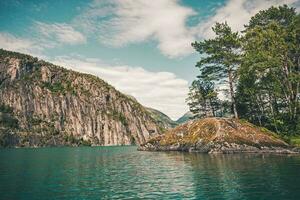 naturskön norska fjord foto