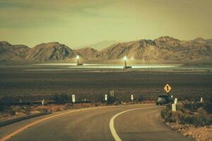 ivanpah koncentrerad sol- termisk växt foto