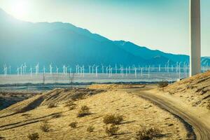 kalifornien coachella dal vind turbiner kraft växt foto
