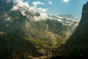 schweiz alpina landskap nära jungfrau foto