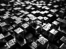 trogen kuber bakgrund abstrakt geometrisk mosaik- rutnät fyrkant plattor mönster generativ ai teknologi foto