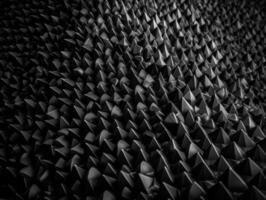 trogen abstrakt pyramid geometrisk mörk svart bakgrund skapas med generativ ai teknologi foto