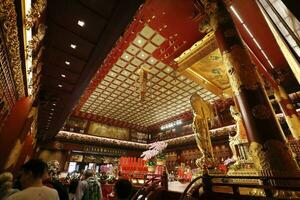 singapore februari 06, 2019 de buddha tand relik tempel och museum är en buddist tempel och museum komplex belägen i de china distrikt av Singapore. foto