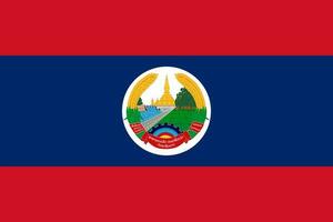 illustration flagga av lao människors demokratisk republik. laos flagga av bakgrund. foto