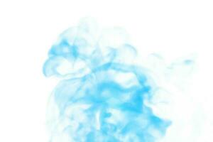 flytande rök bläck släppa effekt ljus blå foto