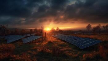 grön teknologi befogenheter lantlig bruka med alternativ energi och skönhet genererad förbi ai foto