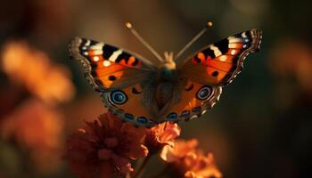 vibrerande lepidoptera i natur skönhet, flygande med elegans och kreativitet genererad förbi ai foto