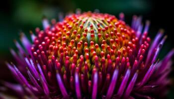 vibrerande gerbera tusensköna, skarp kronblad, skönhet i natur tillväxt genererad förbi ai foto