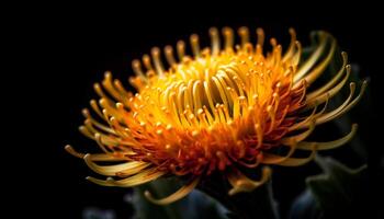 vibrerande gerbera daisy i fokus, omgiven förbi mång färgad bakgrunder genererad förbi ai foto