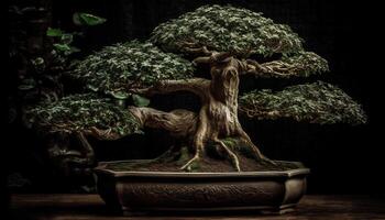 gammal japansk tall träd, symbol av andlighet och tillväxt genererad förbi ai foto