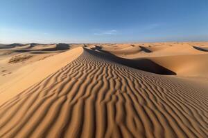 sand sanddyner i öken- landskap. generativ ai foto