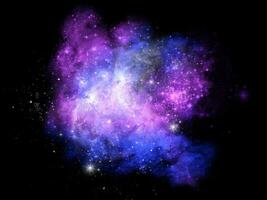 blå nebulosa galax stjärnor yttre himmel bakgrund foto