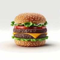 burger 3d design ai genererad foto