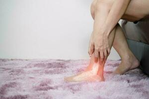 inflammation ben vrist av människor med artrit foto