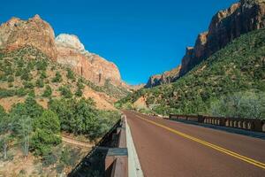 zion parkera väg foto