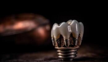 elektrisk dental Utrustning gnistor innovation i sjukvård industri för friska tänder genererad förbi ai foto