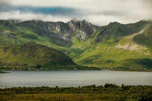 norska lofoten landskap foto